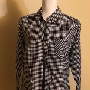 Banana Republic Blue & White Checkered Shirt